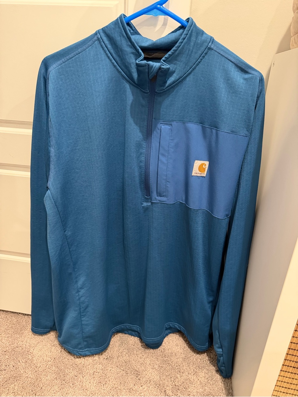 Carhartt Teal Pullover Hoodie with Logo